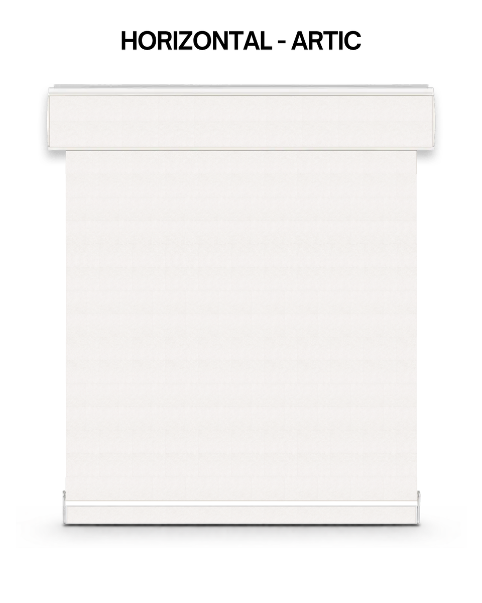Horizontal Basket 3% Haven roller blind – arctic