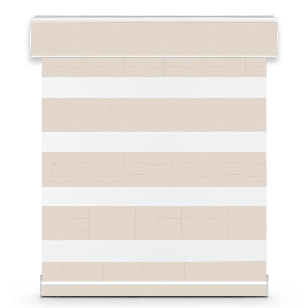 DL20205 Velour room-darkening zebra blind – cappuccino