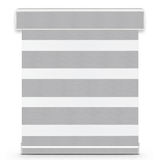 DL20205 Velour room-darkening zebra blind – steel