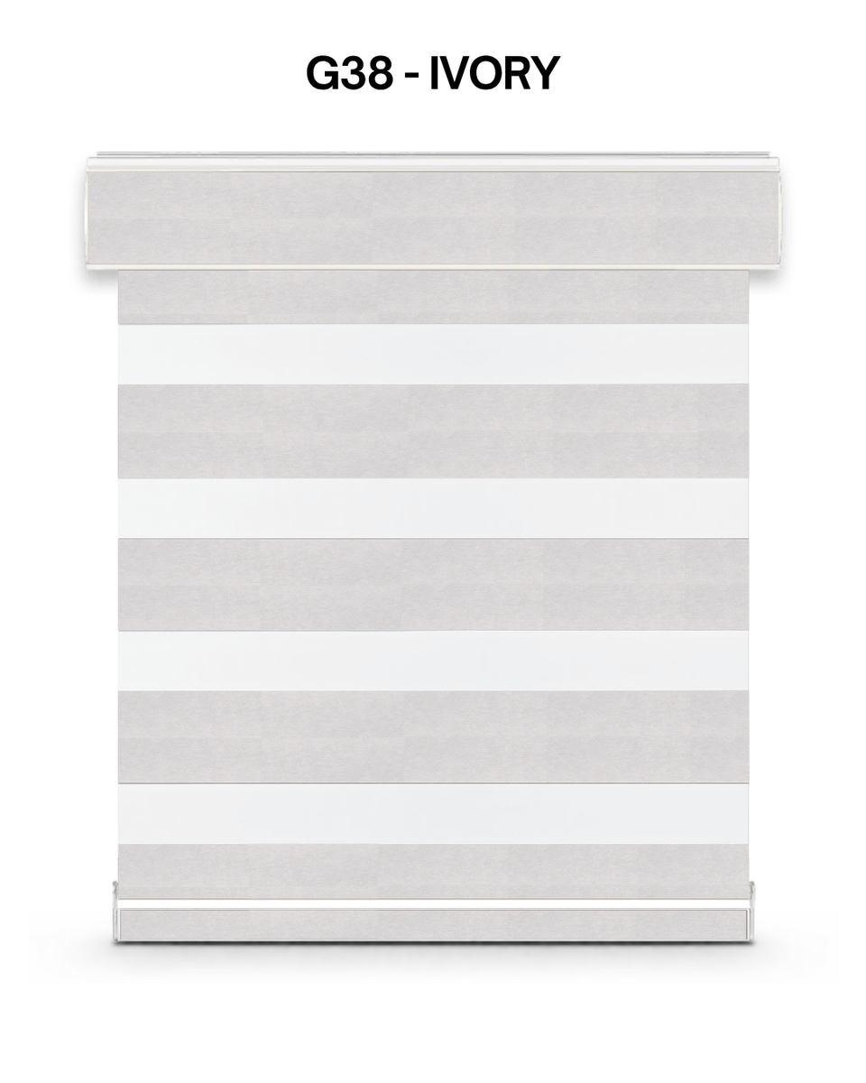 G38 Aura zebra blind – ivory