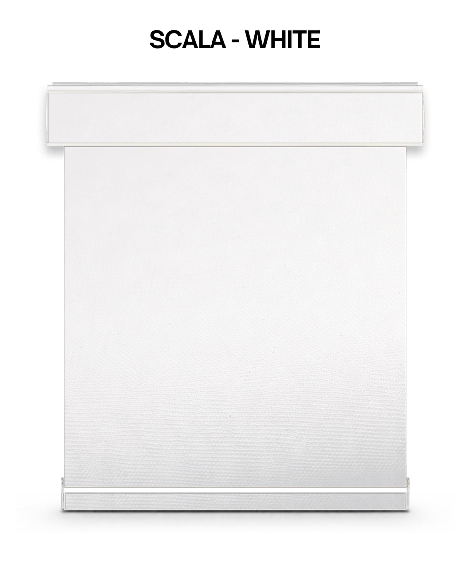 Scala Monarch blackout roller blind – white